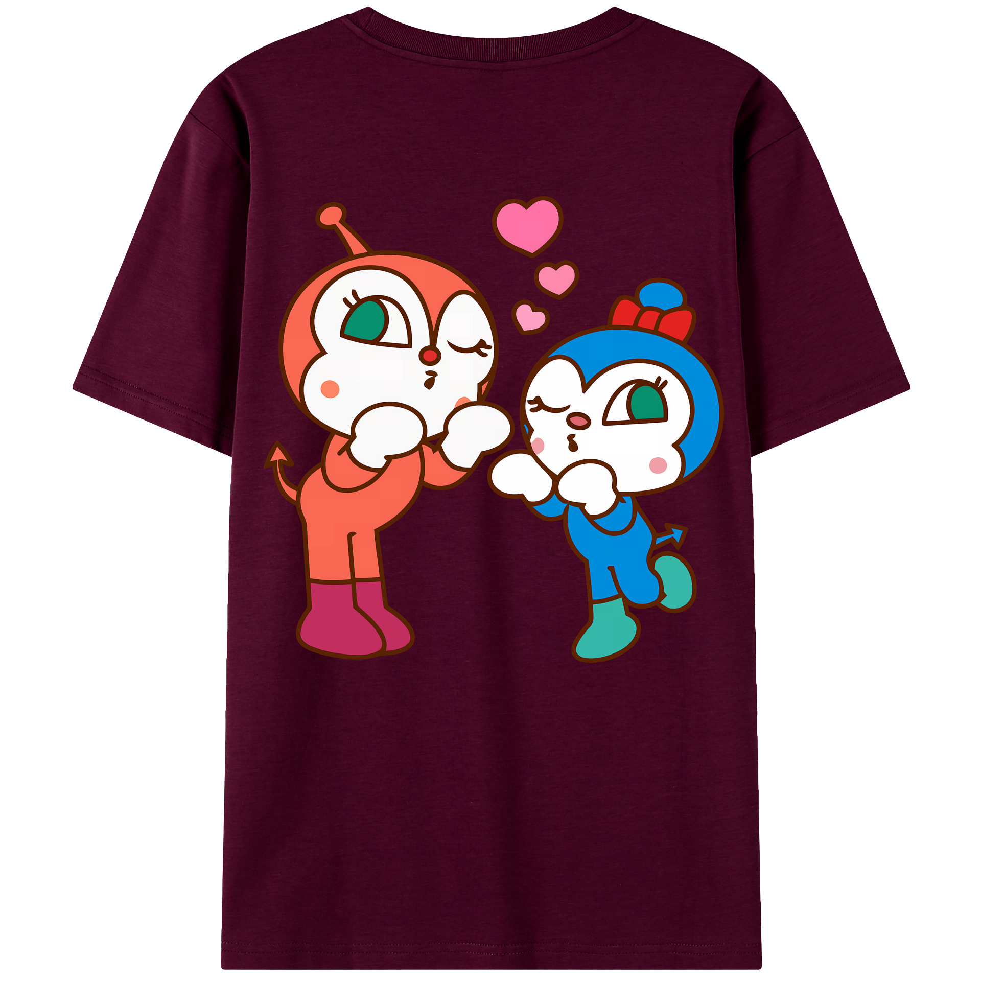 （画像用） アンパンマン Anpanman レディース半袖Tシャツ(バックプリント)